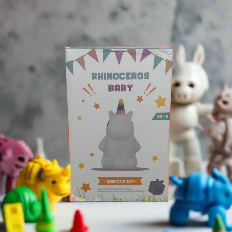 Rhinoceros Baby – Hand Operated Light Changing Toy/Lamp