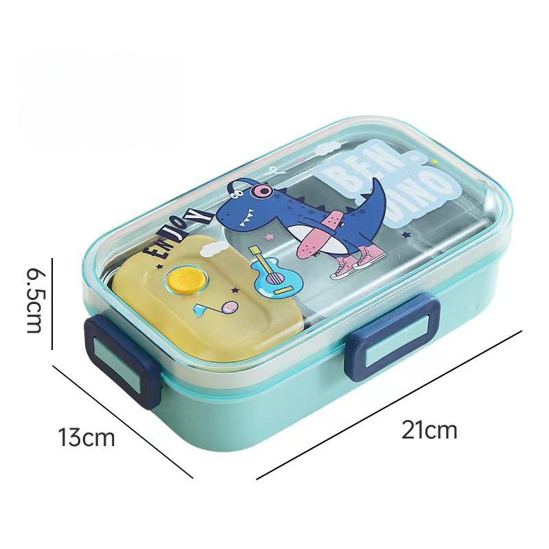 Cute Cartoon-Themed Kids Lunch Box with Stainless Steel