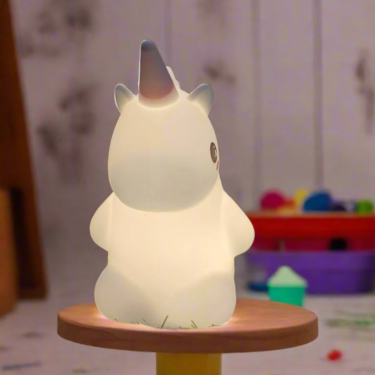 Rhinoceros Baby – Hand Operated Light Changing Toy/Lamp