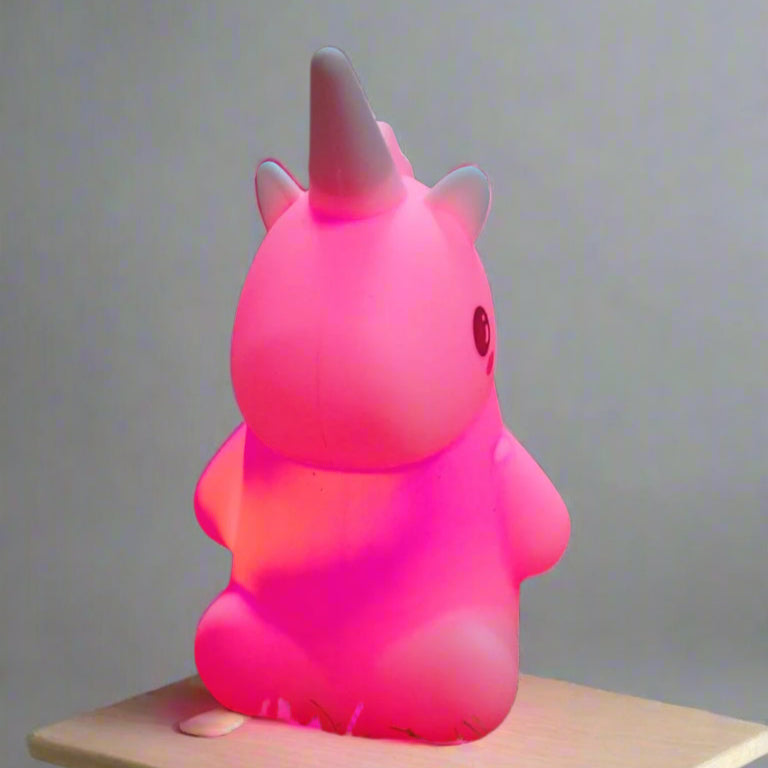 Rhinoceros Baby – Hand Operated Light Changing Toy/Lamp