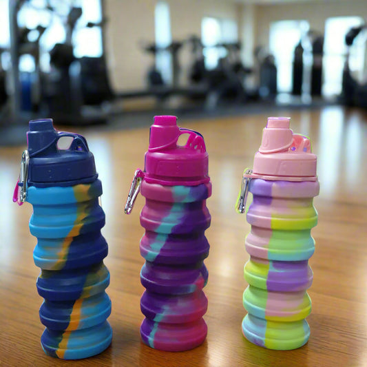 Foldable Silicone Water Bottle – Colorful & Space-Saving