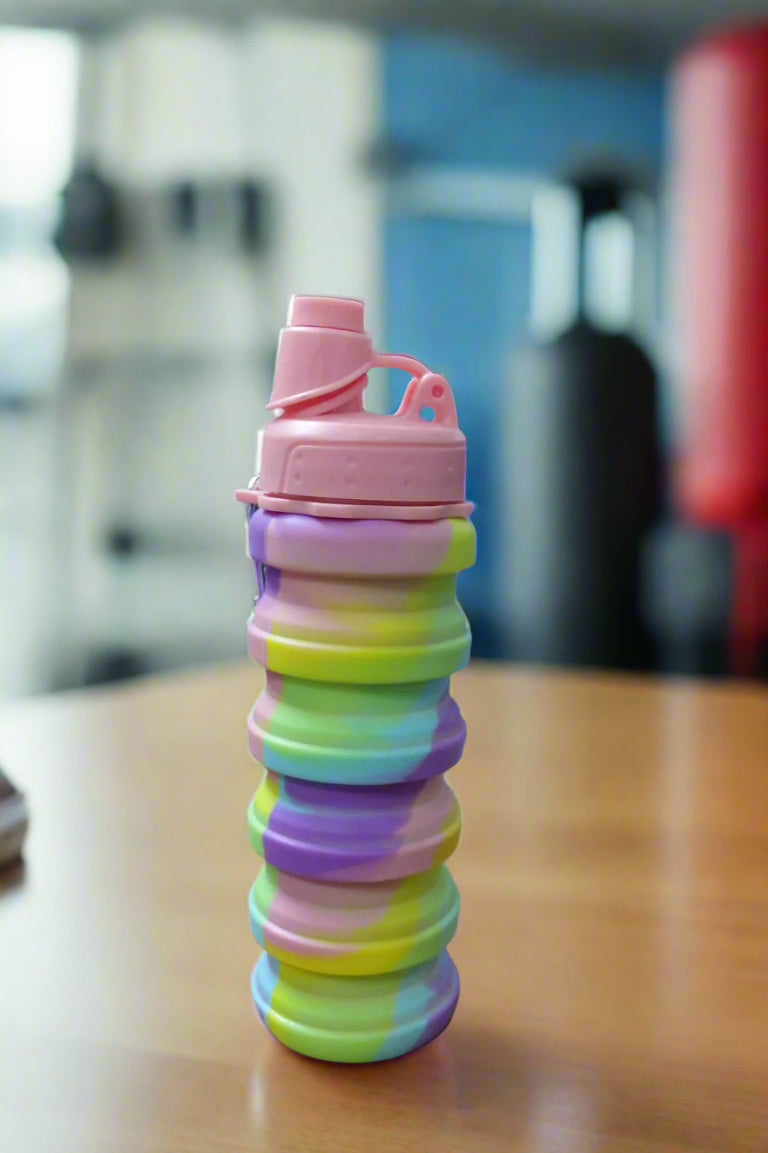 Foldable Silicone Water Bottle – Colorful & Space-Saving