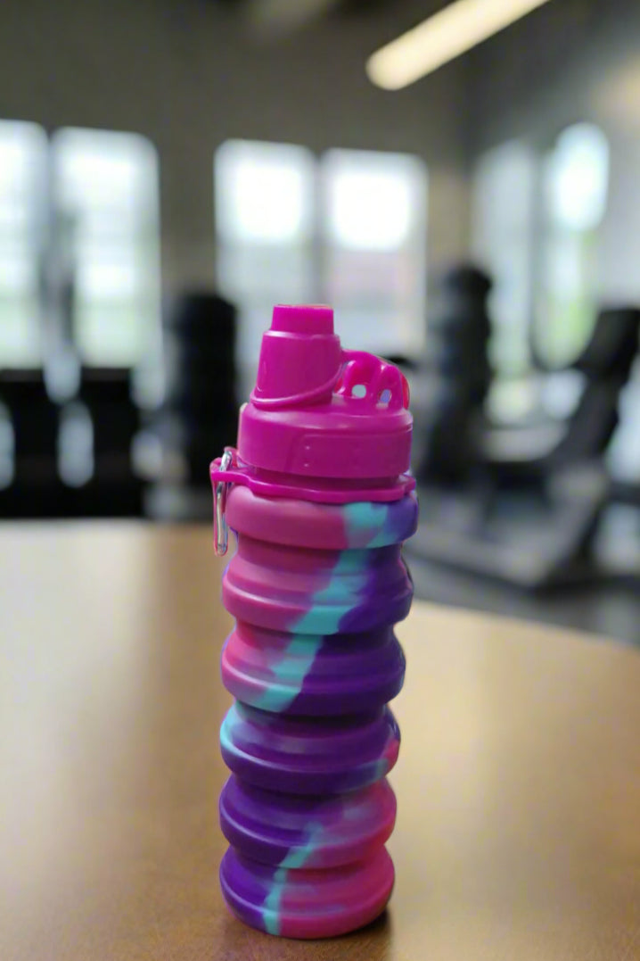 Foldable Silicone Water Bottle – Colorful & Space-Saving
