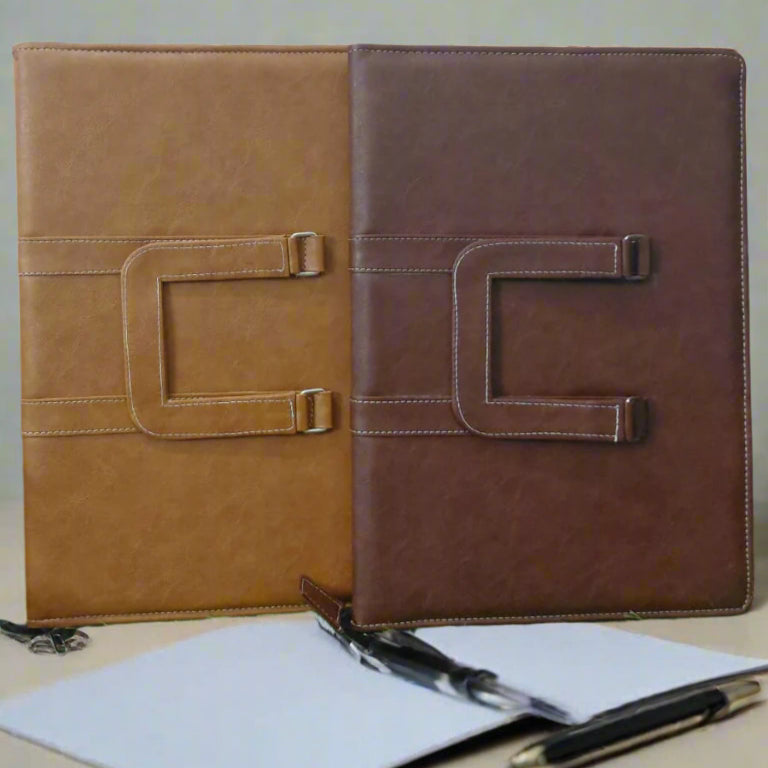 Premium Leather Handled Document File