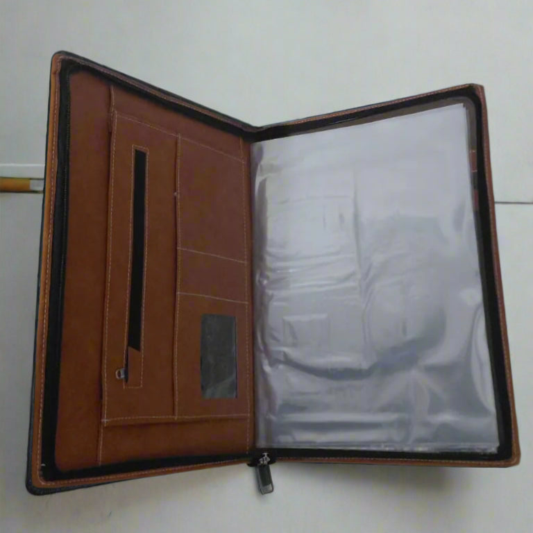 Premium Leather Handled Document File