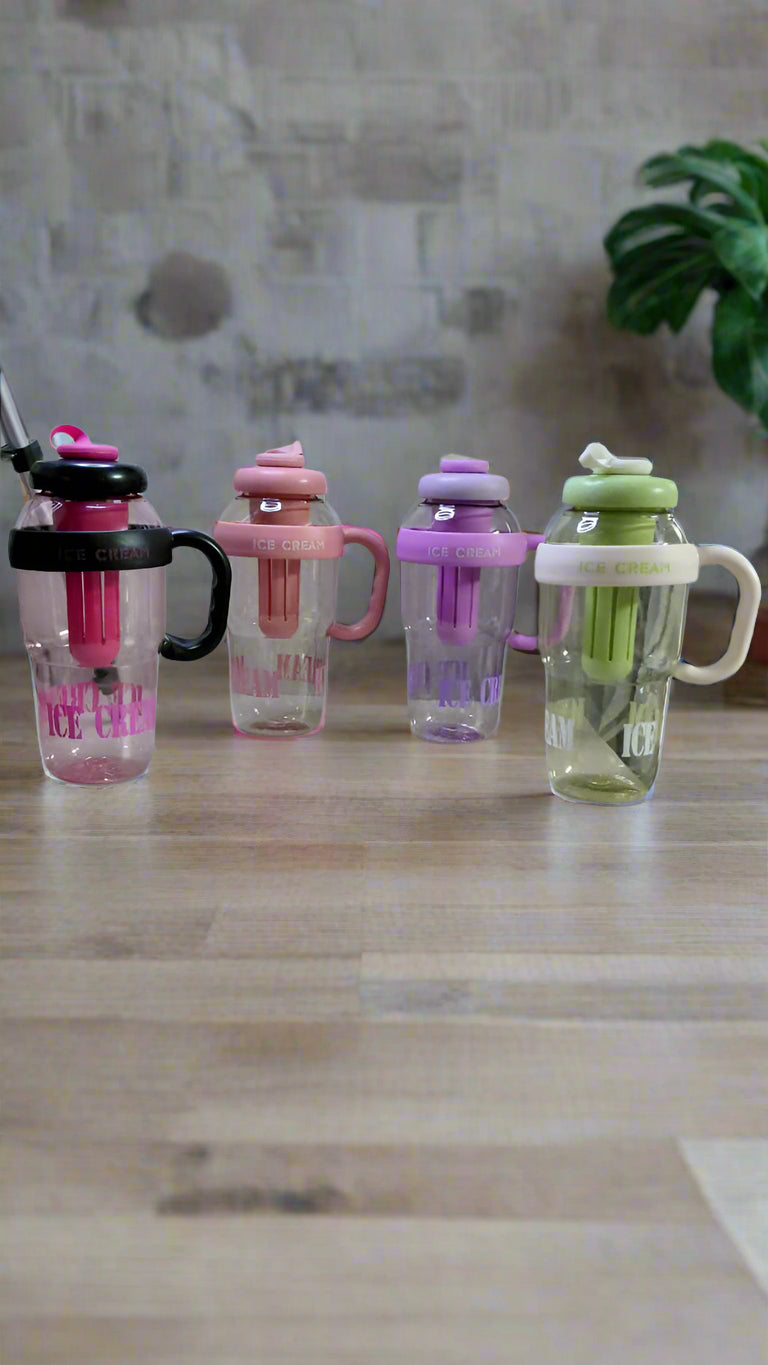 Ice Cream-Themed Fruit Infuser Water Bottle – 650ml