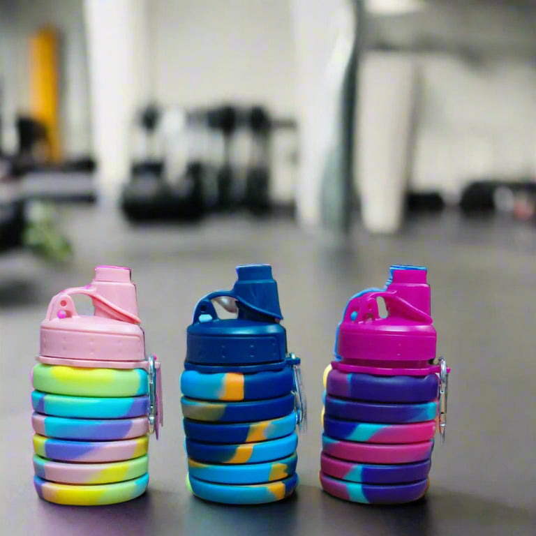 Foldable Silicone Water Bottle – Colorful & Space-Saving